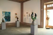 Ceramic sculptures at I Wolk Galleries -Cliff Lede Vineyard show