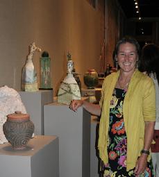 Ceramic sculptures at Funeria Gallery - Ashes to Art 
