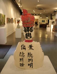 Ceramic sculptures at Marin Society of Artists Gallery, Ross